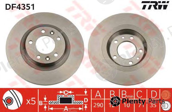 TRW part DF4351 Brake Disc