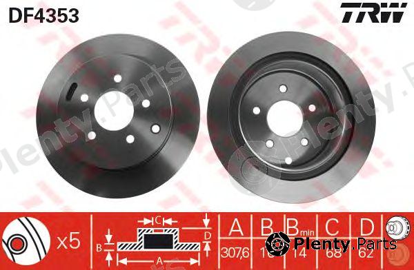  TRW part DF4353 Brake Disc