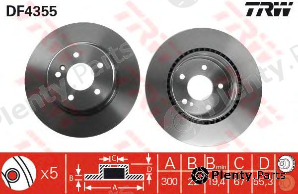  TRW part DF4355 Brake Disc