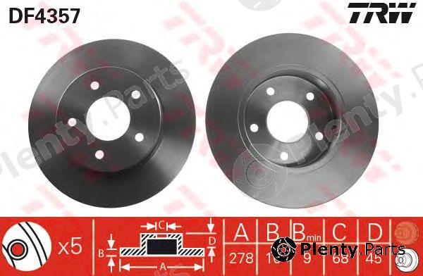  TRW part DF4357 Brake Disc