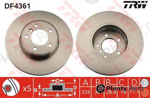  TRW part DF4361 Brake Disc