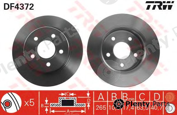  TRW part DF4372 Brake Disc
