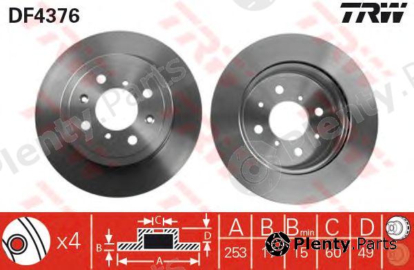  TRW part DF4376 Brake Disc
