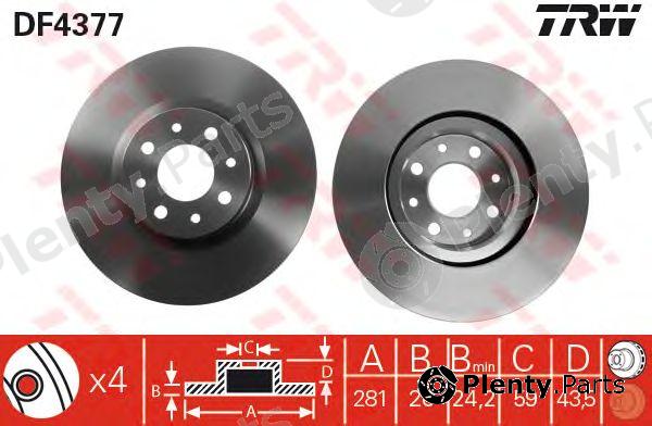  TRW part DF4377 Brake Disc