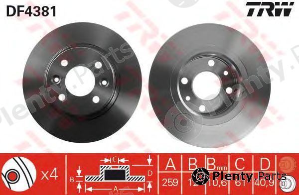  TRW part DF4381 Brake Disc