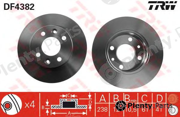  TRW part DF4382 Brake Disc