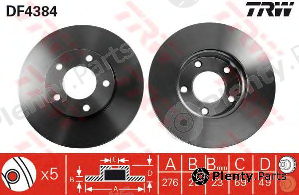  TRW part DF4384 Brake Disc