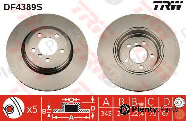  TRW part DF4389S Brake Disc