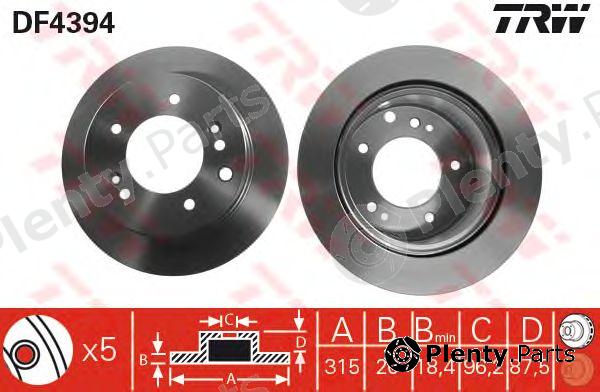  TRW part DF4394 Brake Disc