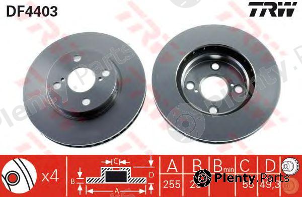  TRW part DF4403 Brake Disc