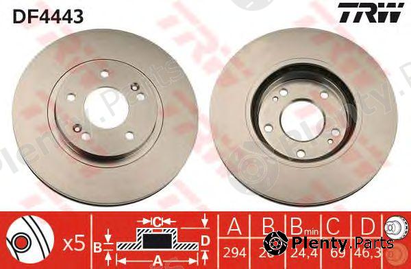  TRW part DF4443 Brake Disc