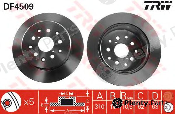  TRW part DF4509 Brake Disc