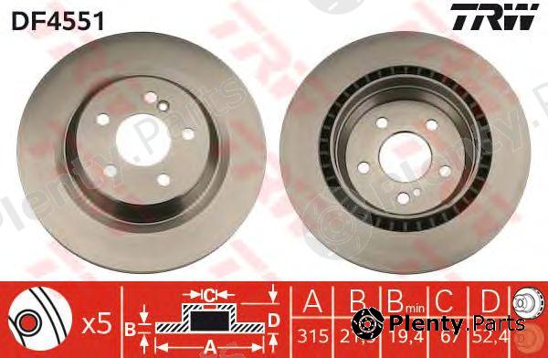  TRW part DF4551 Brake Disc