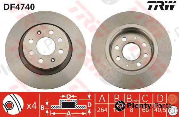  TRW part DF4740 Brake Disc