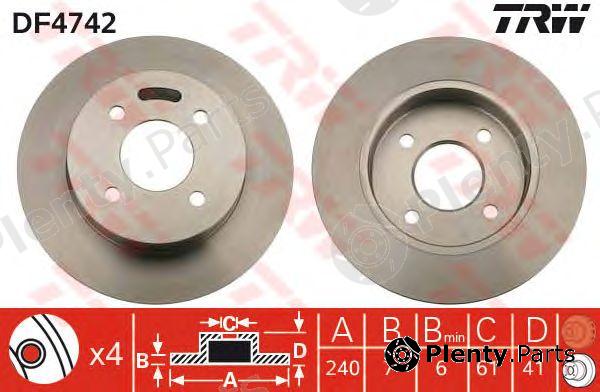  TRW part DF4742 Brake Disc