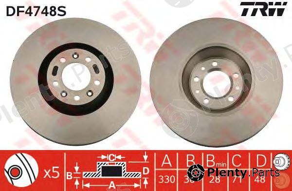  TRW part DF4748S Brake Disc