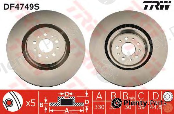  TRW part DF4749S Brake Disc