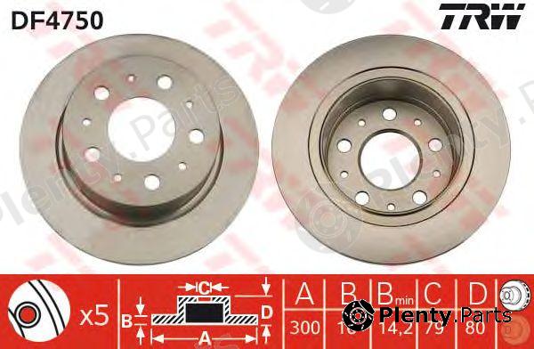  TRW part DF4750 Brake Disc
