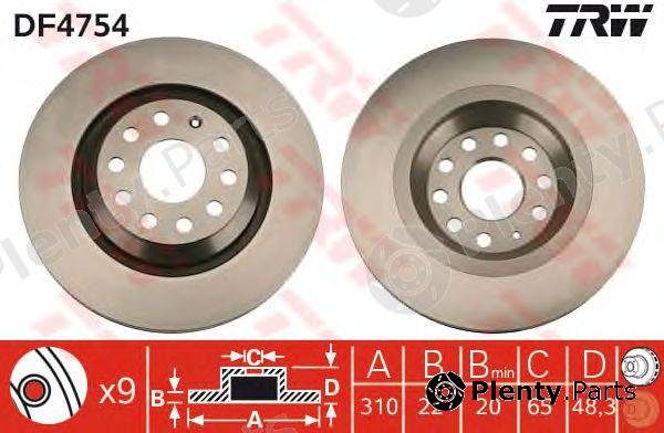  TRW part DF4754 Brake Disc
