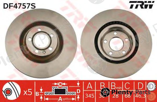  TRW part DF4757S Brake Disc