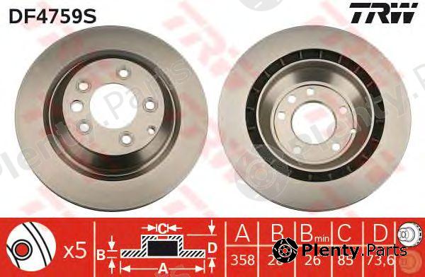  TRW part DF4759S Brake Disc
