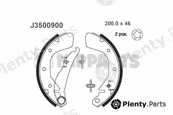  NIPPARTS part J3500900 Brake Shoe Set
