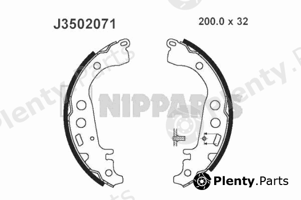  NIPPARTS part J3502071 Brake Shoe Set