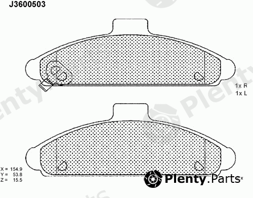  NIPPARTS part J3600503 Brake Pad Set, disc brake
