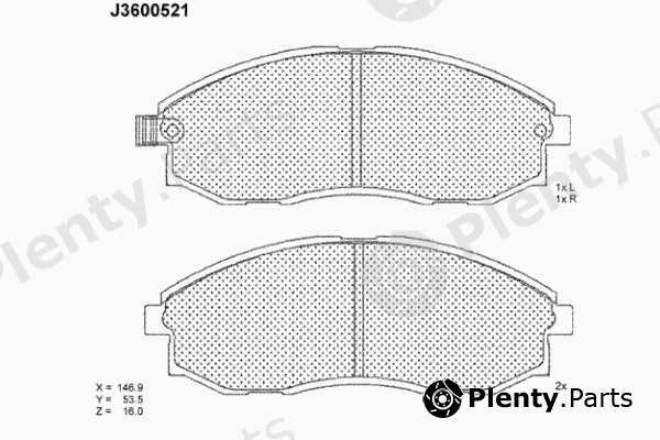 NIPPARTS part J3600521 Brake Pad Set, disc brake