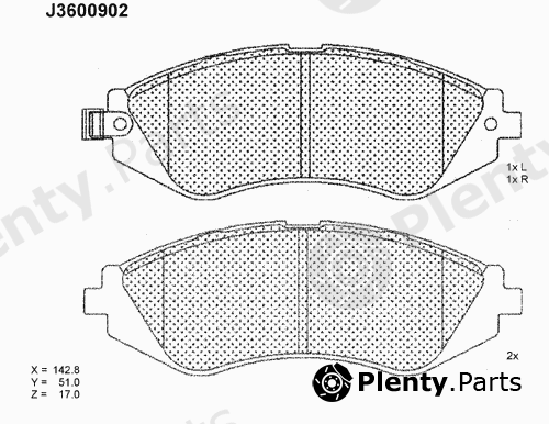  NIPPARTS part J3600902 Brake Pad Set, disc brake