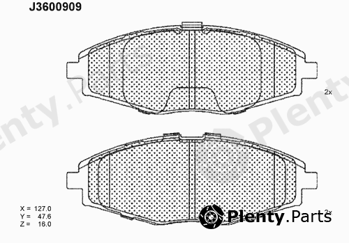  NIPPARTS part J3600909 Brake Pad Set, disc brake