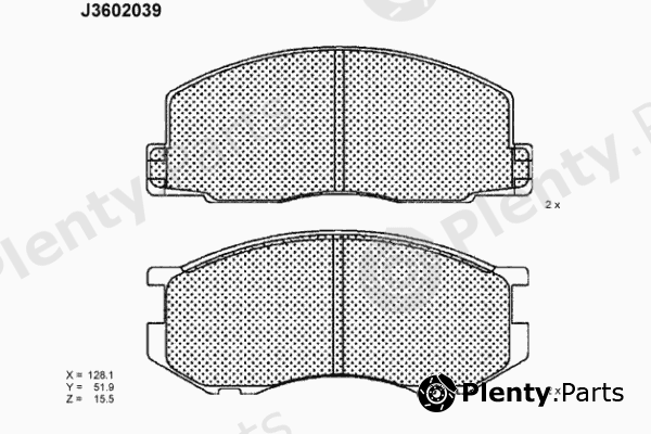  NIPPARTS part J3602039 Brake Pad Set, disc brake