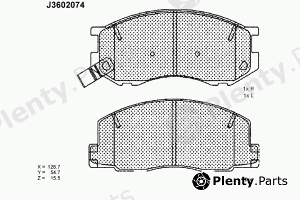  NIPPARTS part J3602074 Brake Pad Set, disc brake