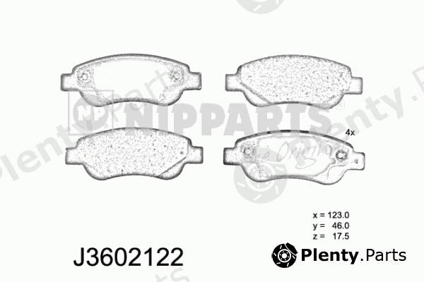  NIPPARTS part J3602122 Brake Pad Set, disc brake
