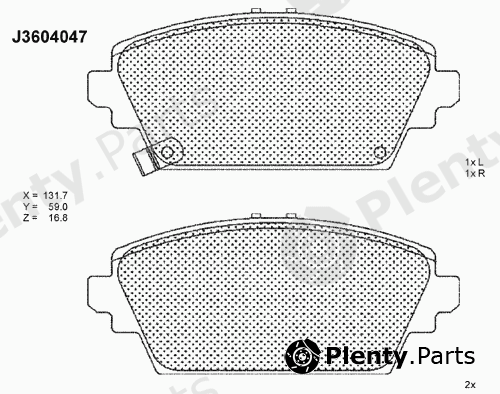 NIPPARTS part J3604047 Brake Pad Set, disc brake