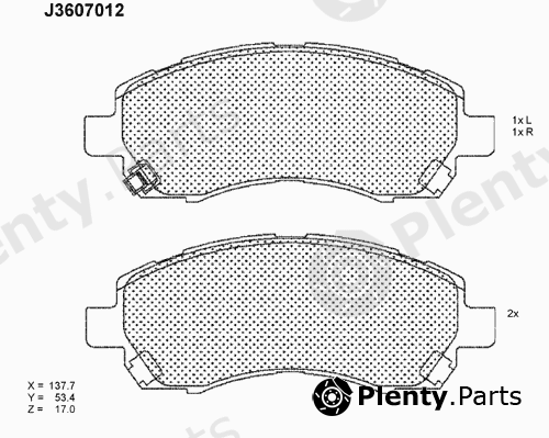  NIPPARTS part J3607012 Brake Pad Set, disc brake