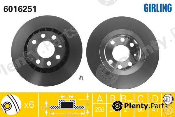  GIRLING part 6016251 Brake Disc