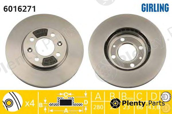  GIRLING part 6016271 Brake Disc