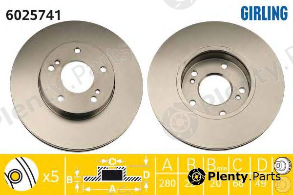  GIRLING part 6025741 Brake Disc