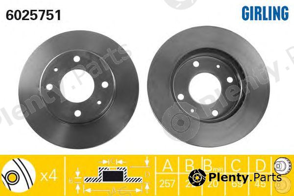  GIRLING part 6025751 Brake Disc