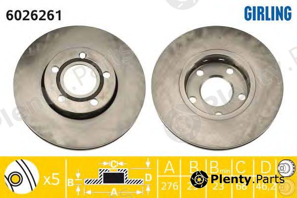 GIRLING part 6026261 Brake Disc