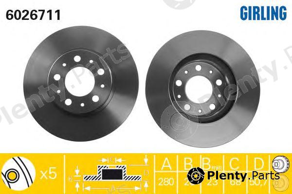  GIRLING part 6026711 Brake Disc
