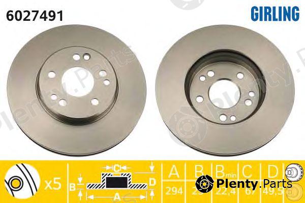  GIRLING part 6027491 Brake Disc