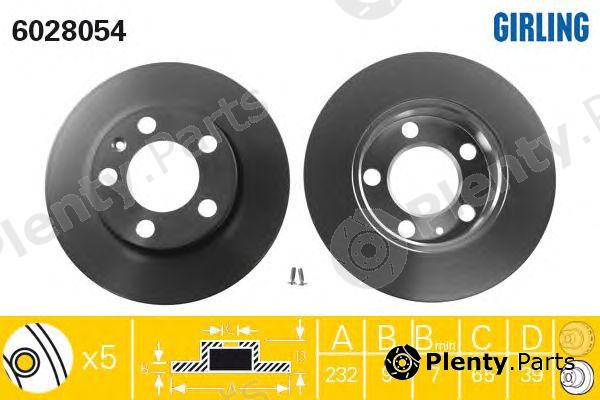  GIRLING part 6028054 Brake Disc