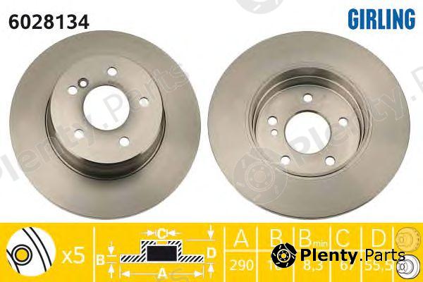  GIRLING part 6028134 Brake Disc