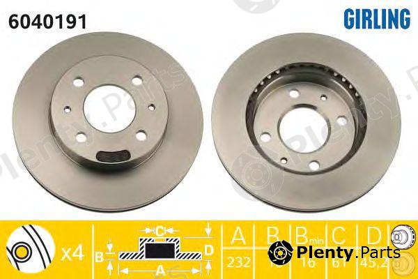  GIRLING part 6040191 Brake Disc