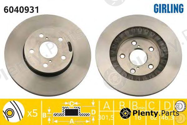  GIRLING part 6040931 Brake Disc