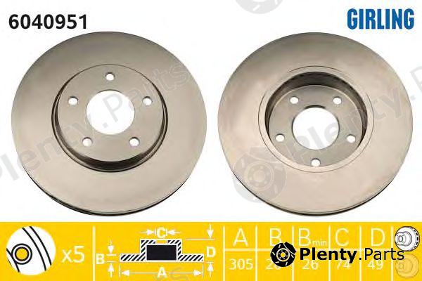  GIRLING part 6040951 Brake Disc