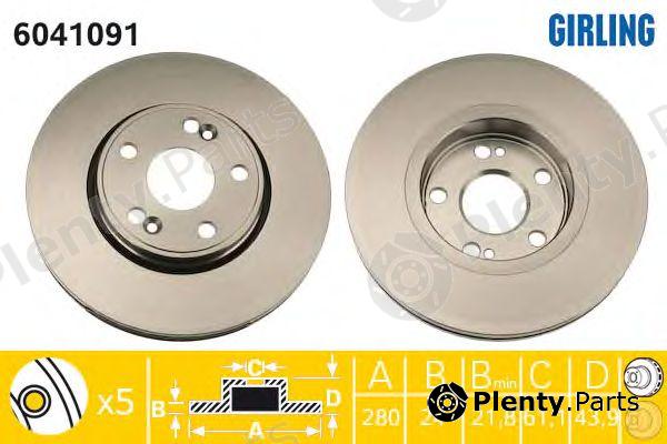  GIRLING part 6041091 Brake Disc