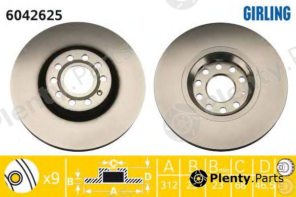  GIRLING part 6042625 Brake Disc